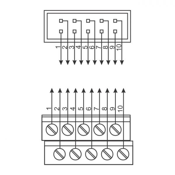 INTER-D45-IDC-10-H, INTERFASE IDC, 10 POLOS, PARA RIEL TIPO H - Imagen 6
