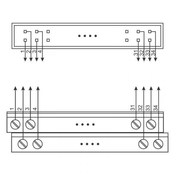 INTER-D45-IDC-34-H, INTERFASE IDC, 34 POLOS, PARA RIEL TIPO H - Imagen 6